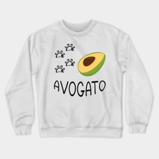 funny meow avogato cat Crewneck Sweatshirt